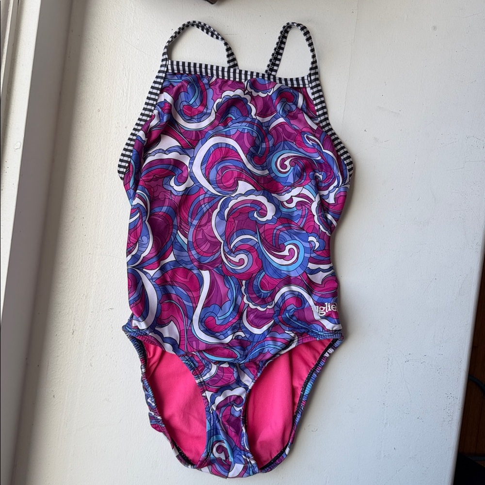 Dolfin Uglies Multi Color One-Piece Training Swimsuit Size 32